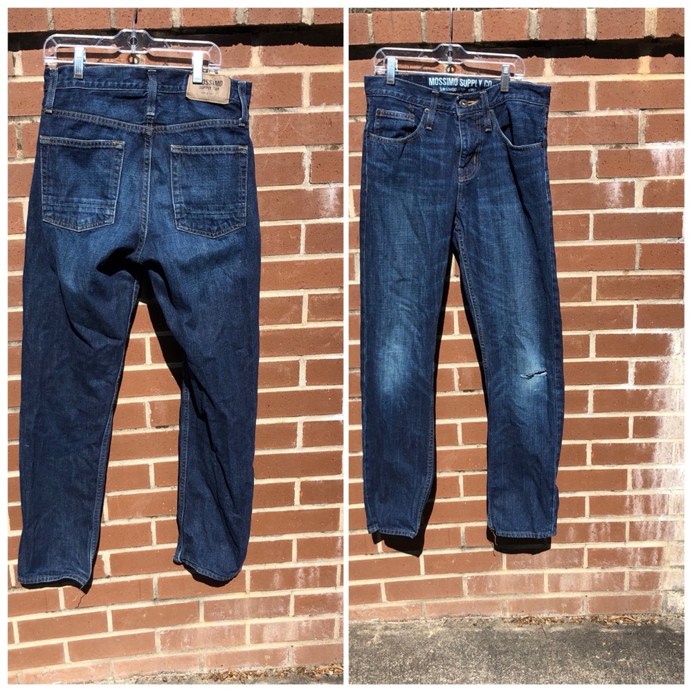 Mossimo Slim Straight Blue Jeans W/T28 L/L30